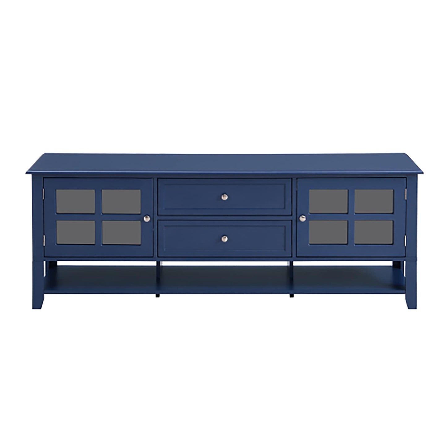 Clihome Modern/Contemporary Blue 59.1-in W TV stand ( Accommodates TVs up to 60-in )