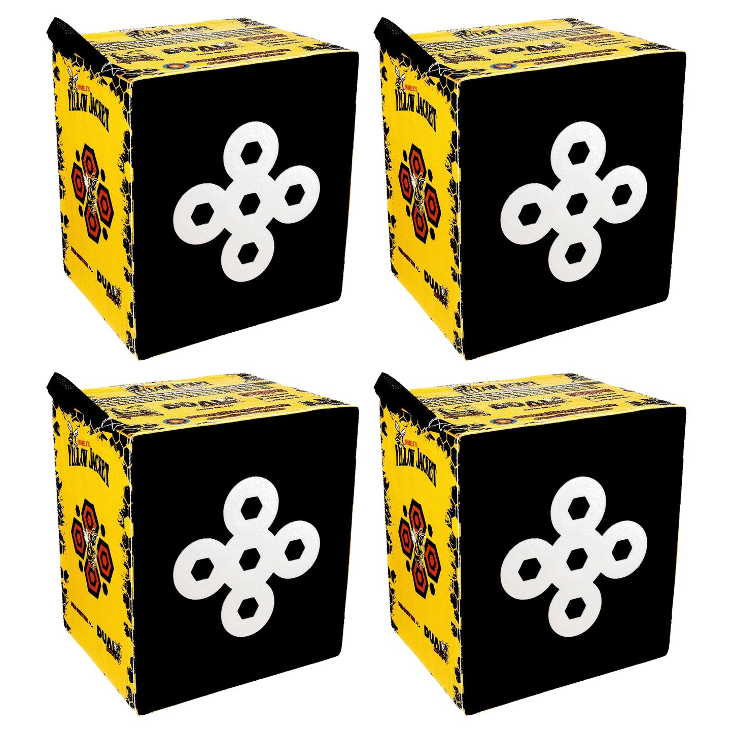 MORRELL TARGETS Morrell Yellow Jacket 380 FPS Crossbow Cube Targets with Carry Handle 4 Pack
