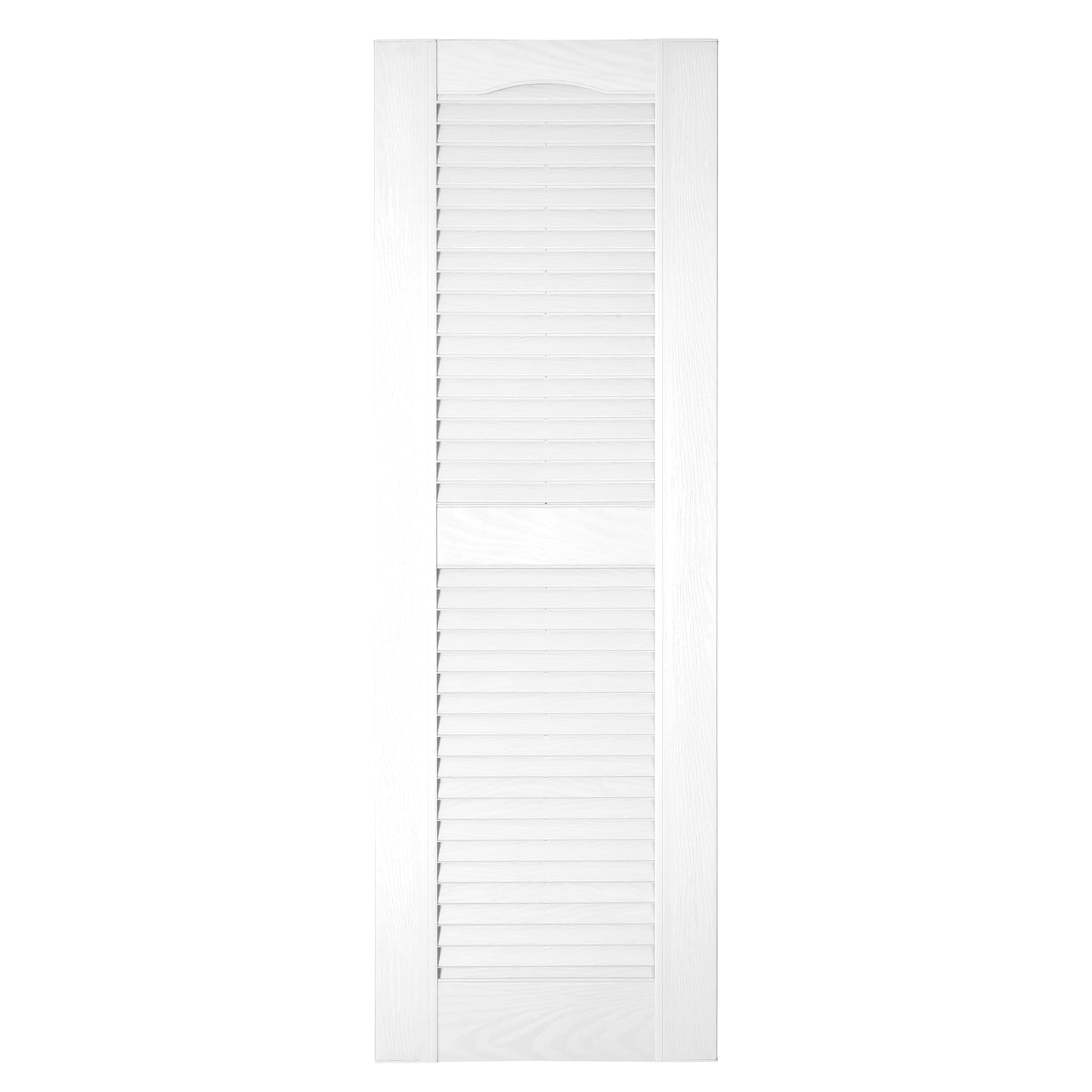 RELIABILT 16.25-in W x 82-in H White Louvered Polypropylene Exterior Shutters ( 2 -Pack )
