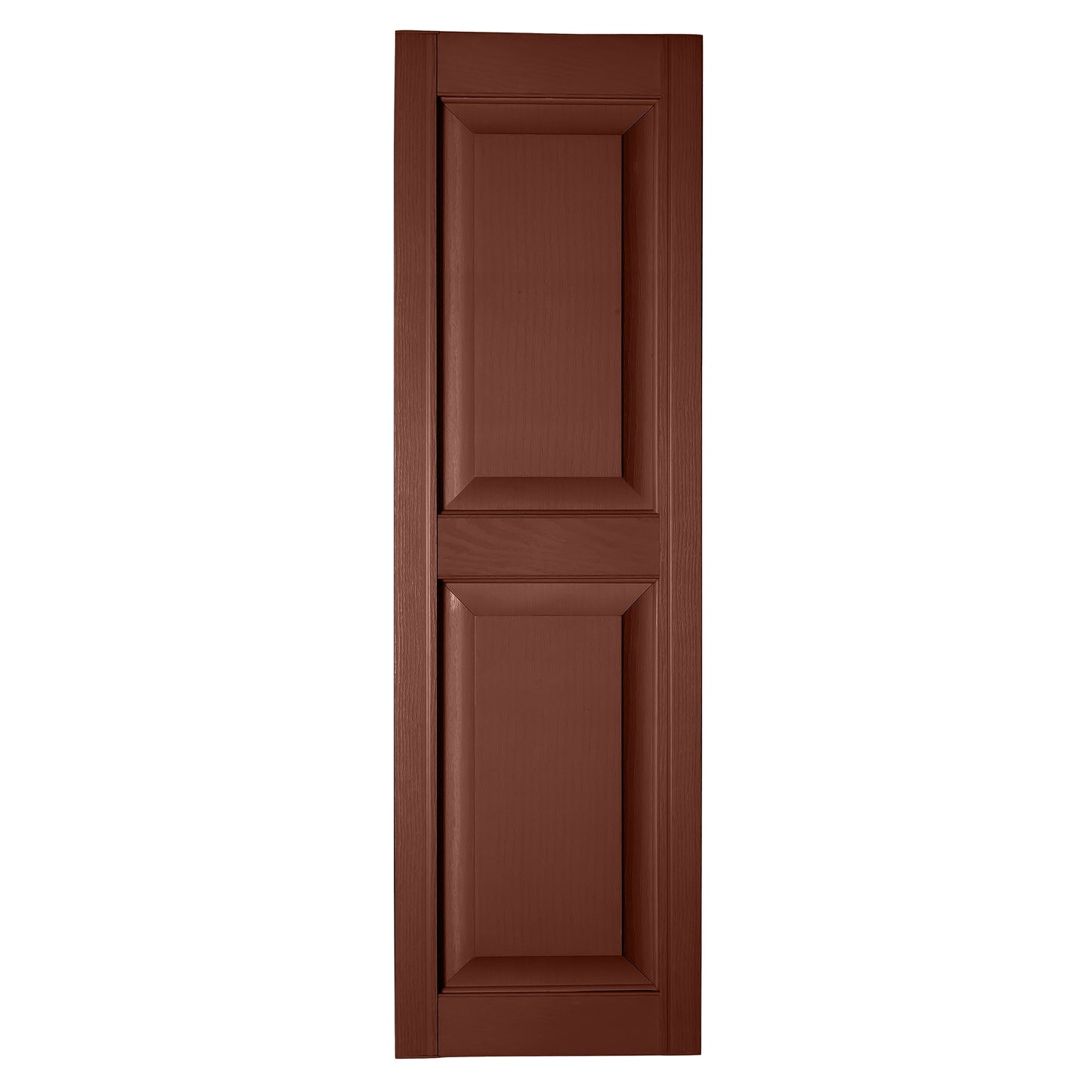 RELIABILT 14.5-in W x 81-in H Brick Red Raised panel Polypropylene Exterior Shutters ( 2 -Pack )