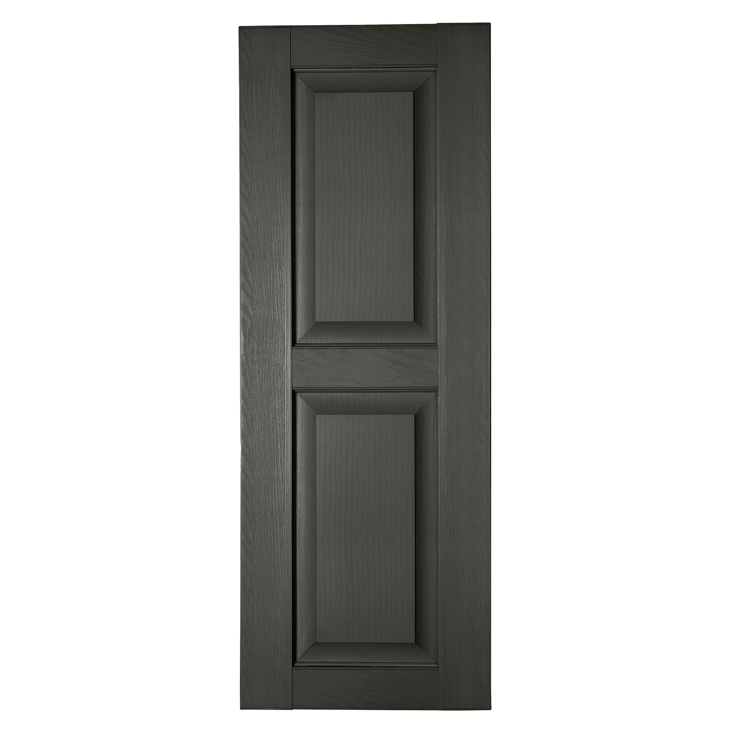RELIABILT 17.75-in W x 80-in H Dark Gray Raised panel Polypropylene Exterior Shutters ( 2 -Pack )