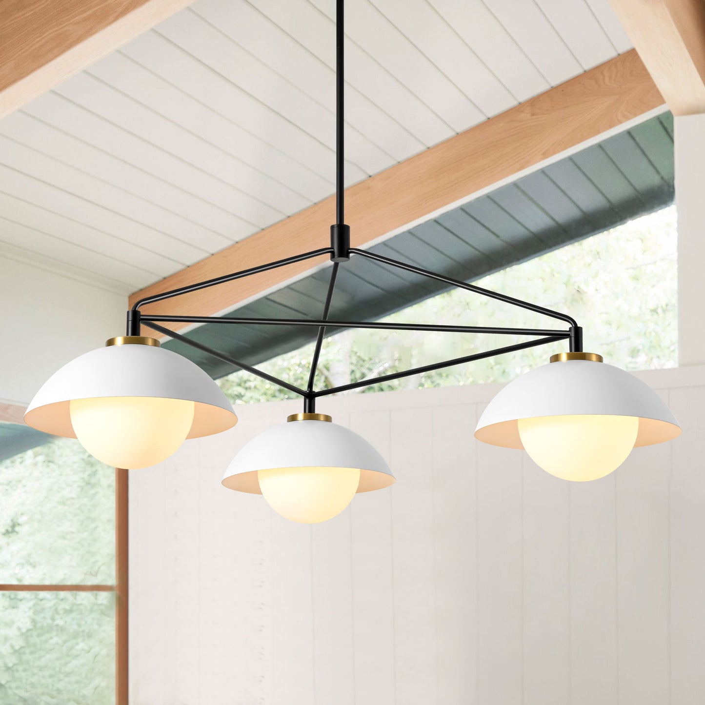 Rennnsan Fairley 3 -Light Matte Black French country/cottage For Use in Bedrooms, Dining Rooms, Foyers, Kitchens, Living Rooms Chandelier