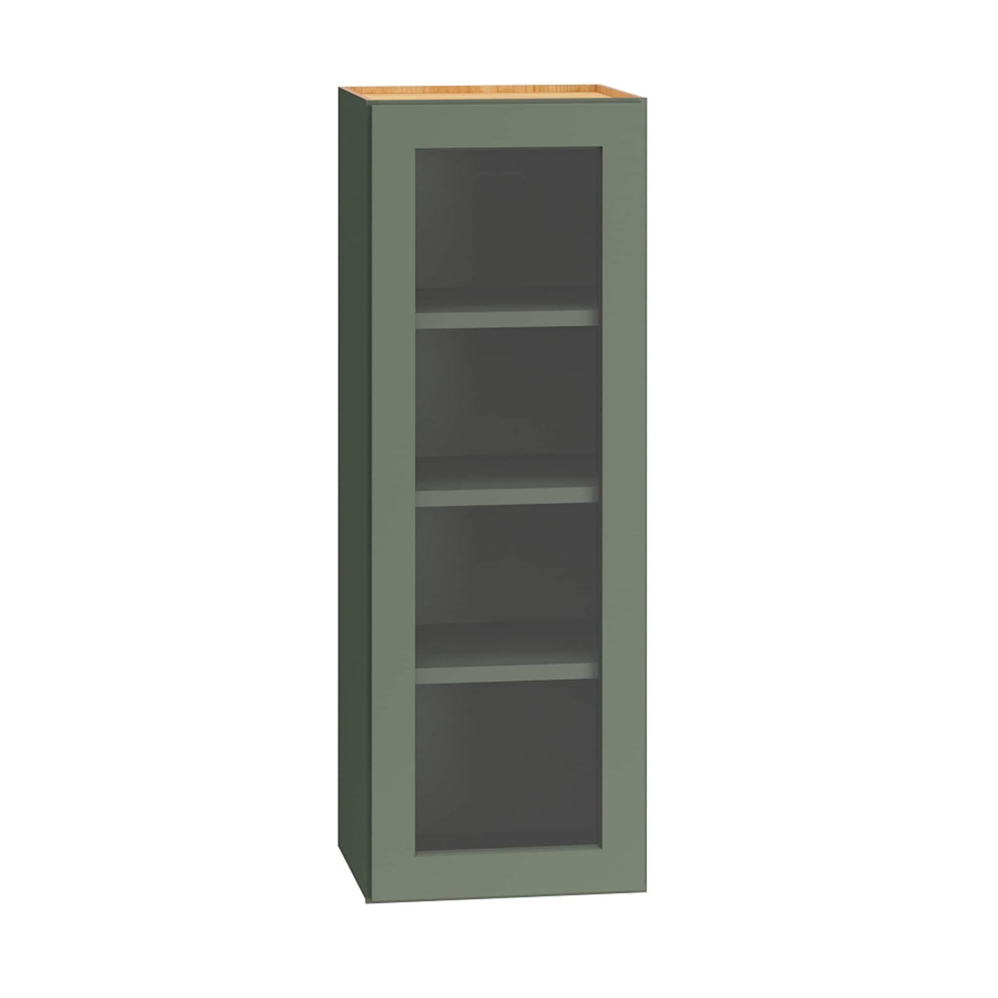 Diamond Express Jamestown 15-in W x 42-in H x 12-in D Retreat Green Wall Fully Assembled Plywood Cabinet Cut for Glass Shaker