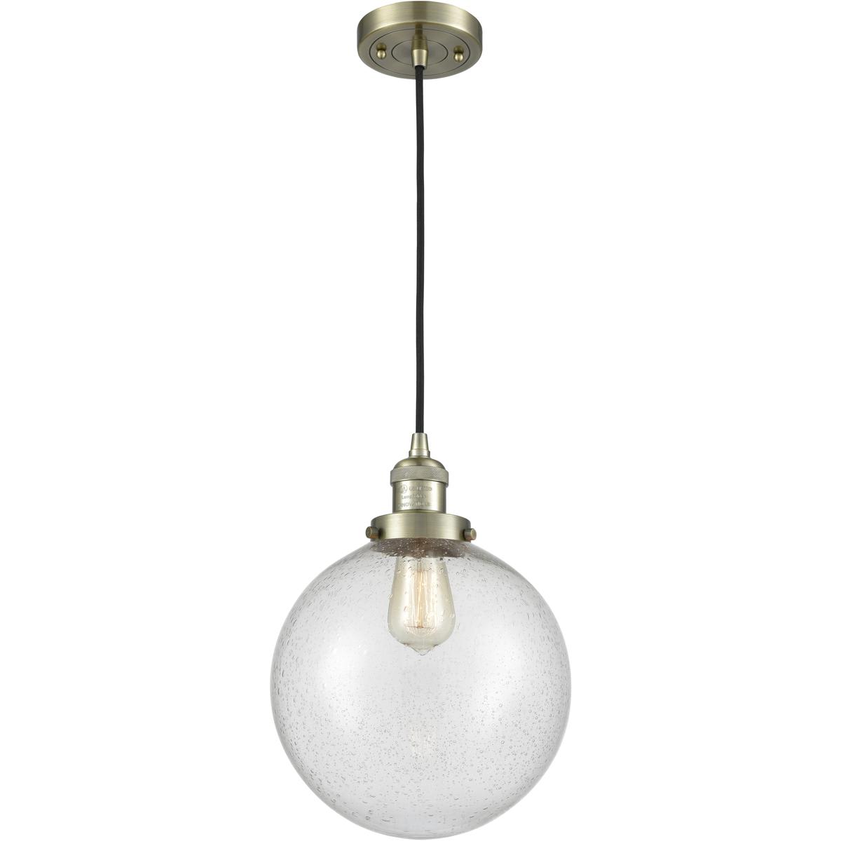 Innovations Lighting 201C-AB-G204-10 Franklin Restoration Beacon Mini Pendant Antique Brass