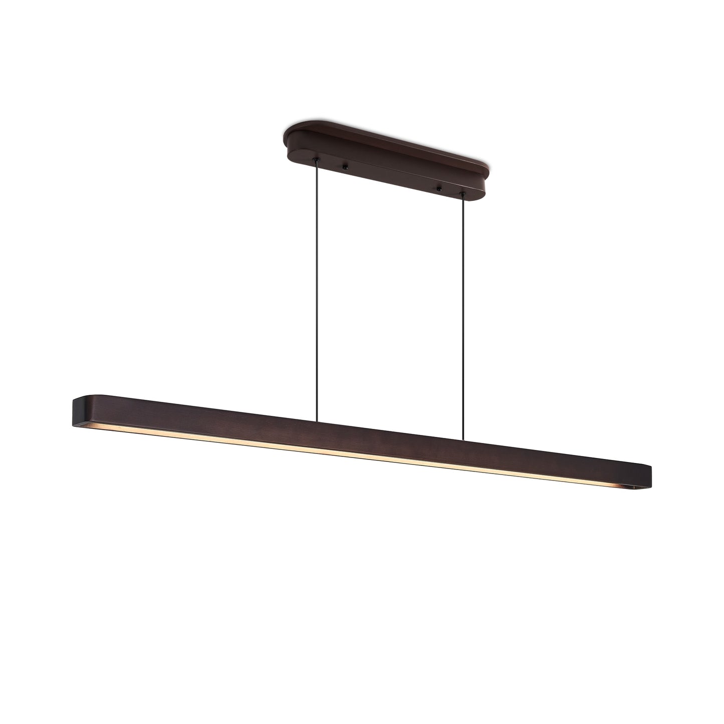 Iseryn Light 1 -Light Walnut Modern/contemporary Linear Integrated LED Large Hanging Pendant light