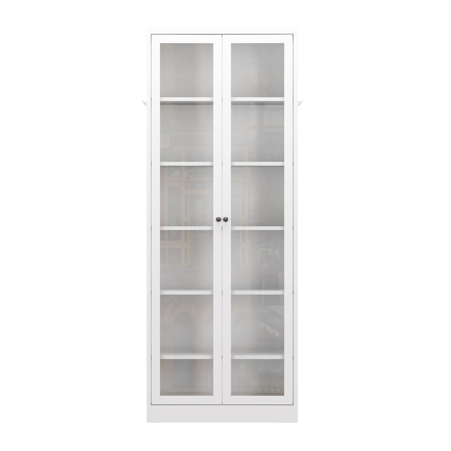 Maocao Hoom 72" Tall Storage with 5 Adjustable Shelves Contemporary/Modern White Metal Pantry