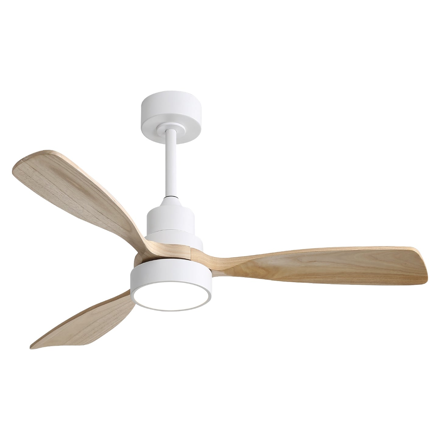 Wellspeed Aero 48-in White with Matte Blades Integrated LED Ceiling Fan With Light 3 -Blade
