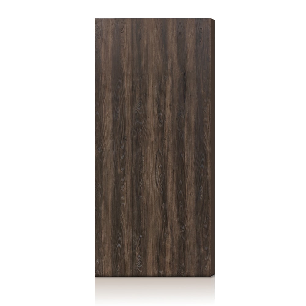CALHOME 34-in x 80-in Walnut Flush Textured Hollow core Prefinished MDF Slab Door