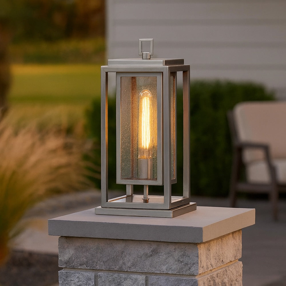 Hinkley Republic 16.5-in Satin Nickel Coastal Outdoor Pier mount