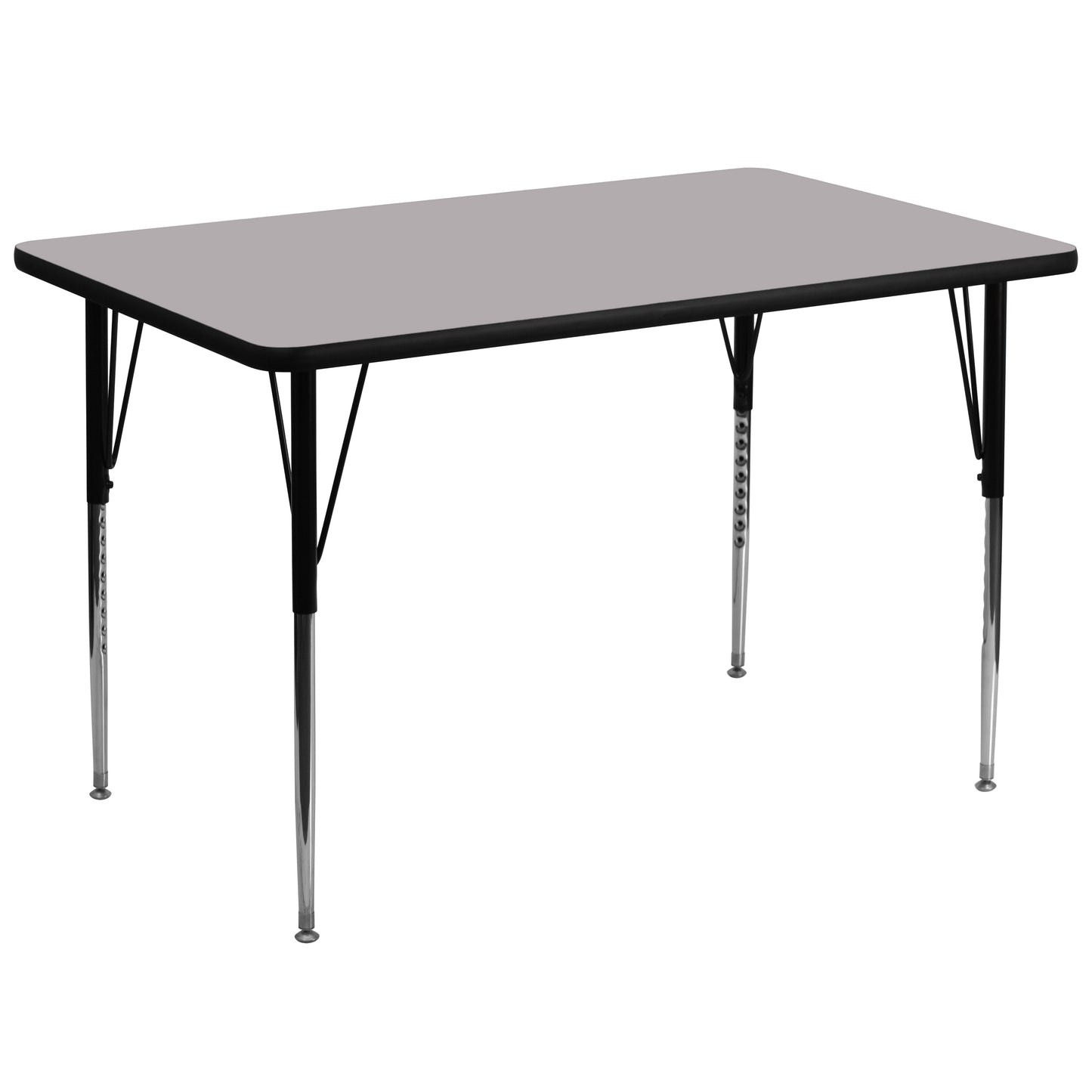 Emma + Oliver 36x72 Grey Thermal Laminate Adjustable Activity Table