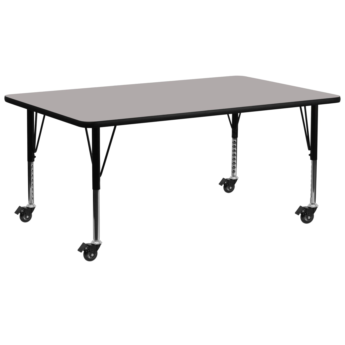 Emma + Oliver Mobile 30x72 Grey HP Laminate Preschool Activity Table