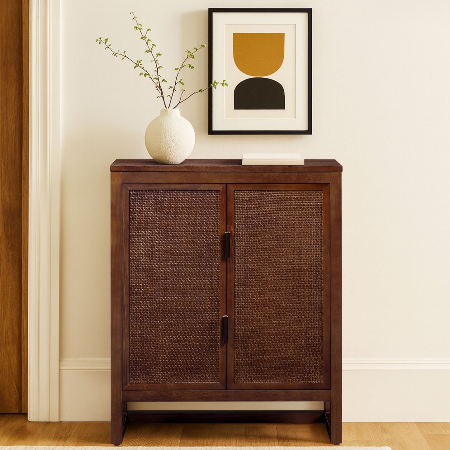 Teamson Home 28-in W 2 -Door Walnut Accent Cabinet