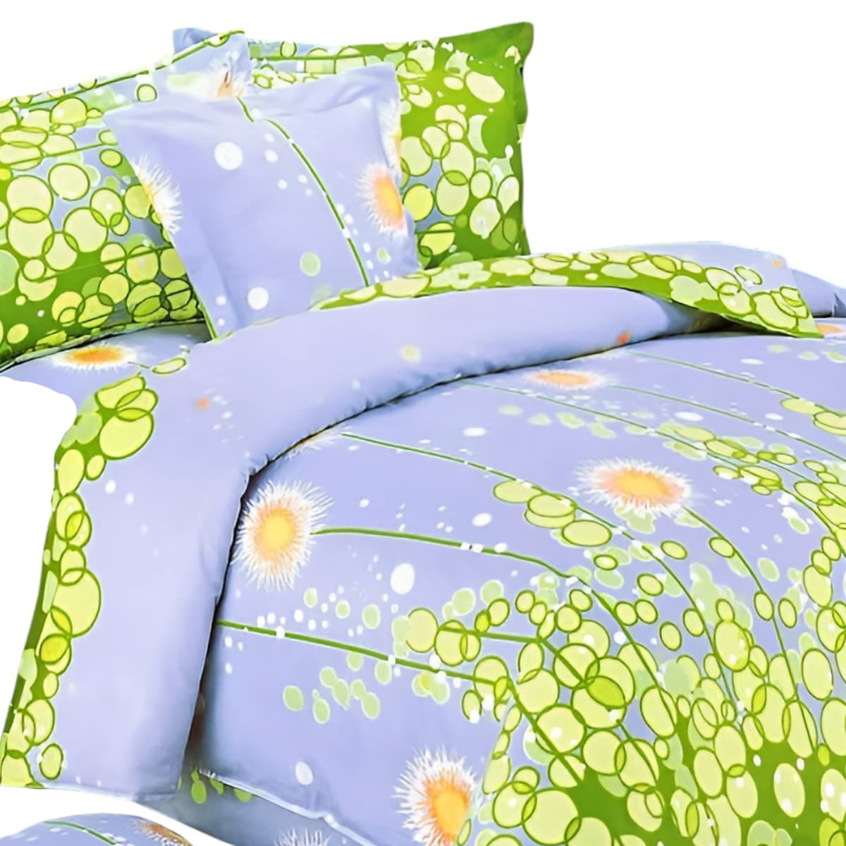 Slickblue Cotton Floral Blue Bedding Set with Sheets and Pillowcases for Everyday Bedroom Use- Twin/ King