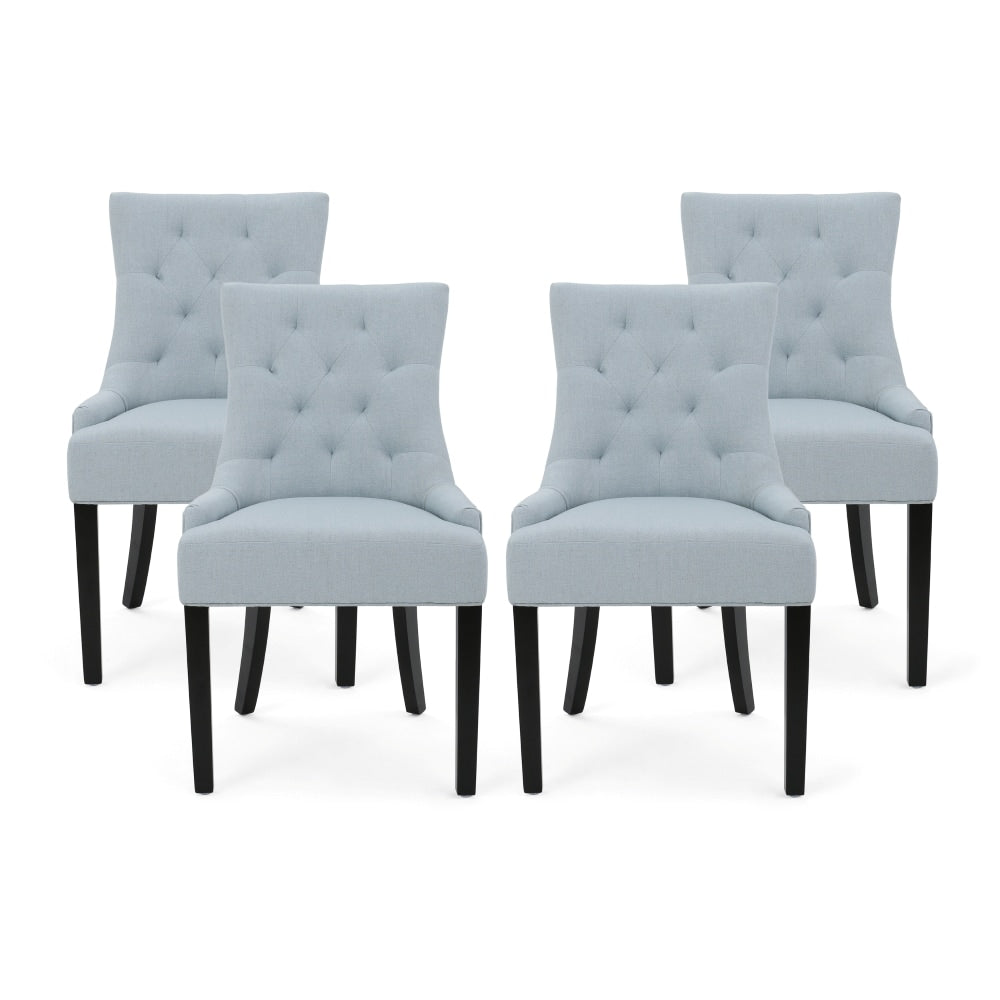 Christopher Knight Home Hayden Contemporary Tufted (Set of 4) Fabric Dining Chairs-Light Blue