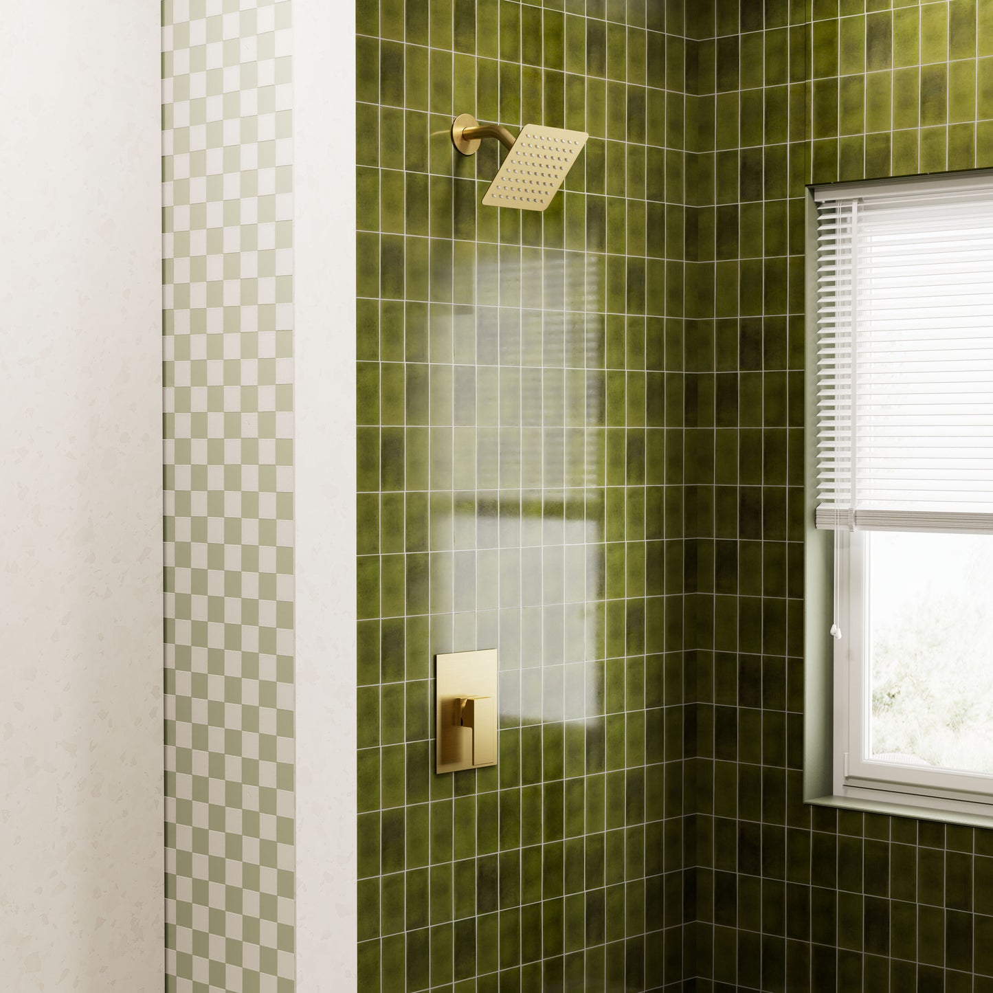 CRANACH Crozet 6-Inch Square Rain Shower Head Only(Valve Included)