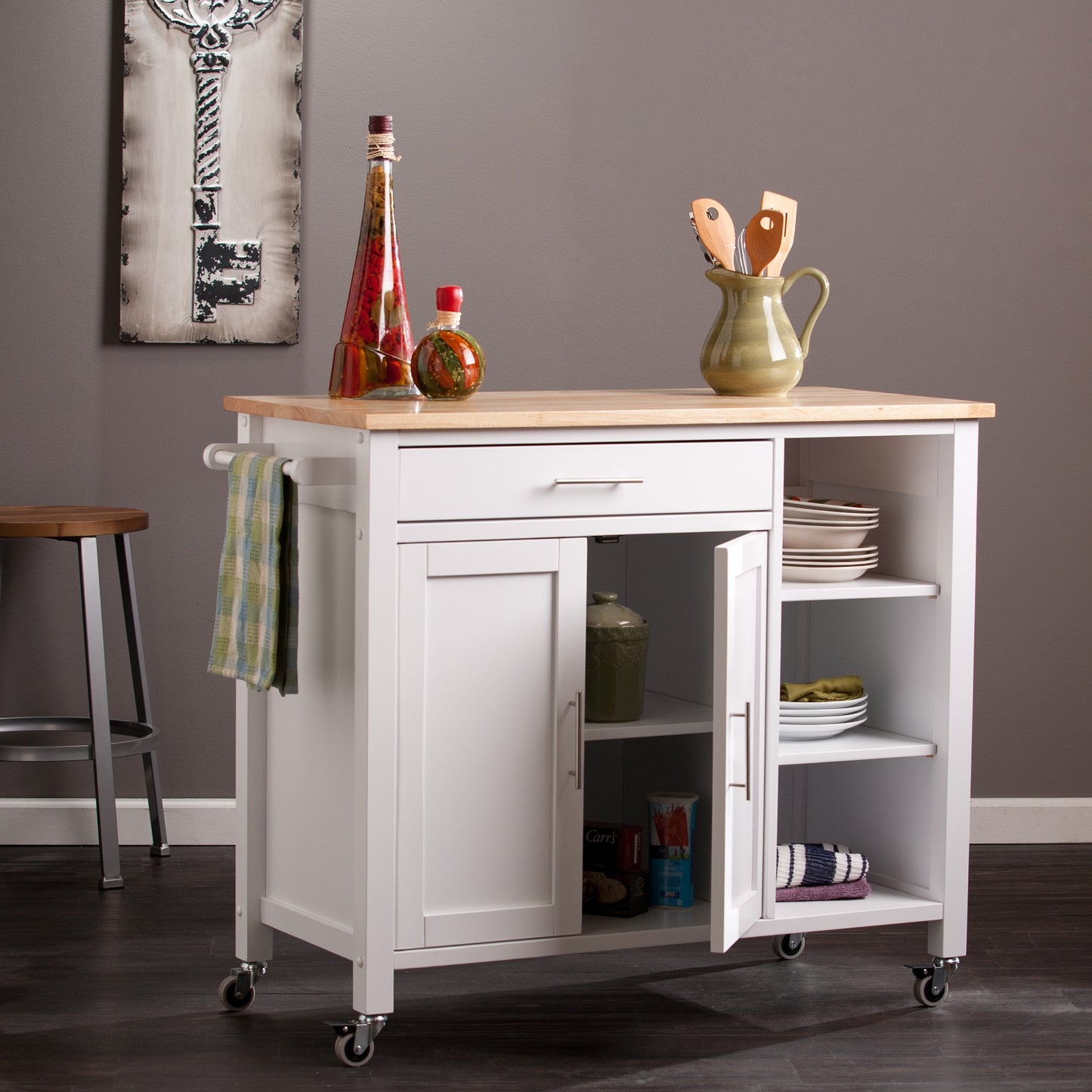 Safavieh Martinville Kitchen Cart White