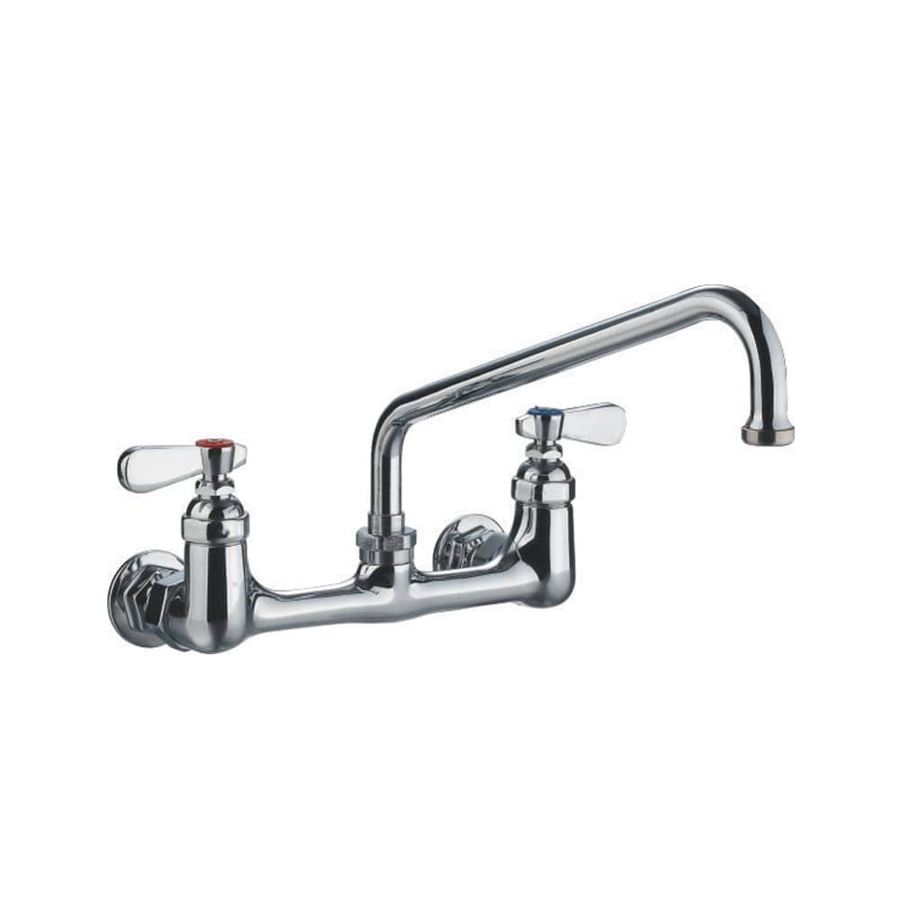 Whitehaus Collection Heavy Duty Wall Mount Utility Faucet with an Extended Swivel Spout