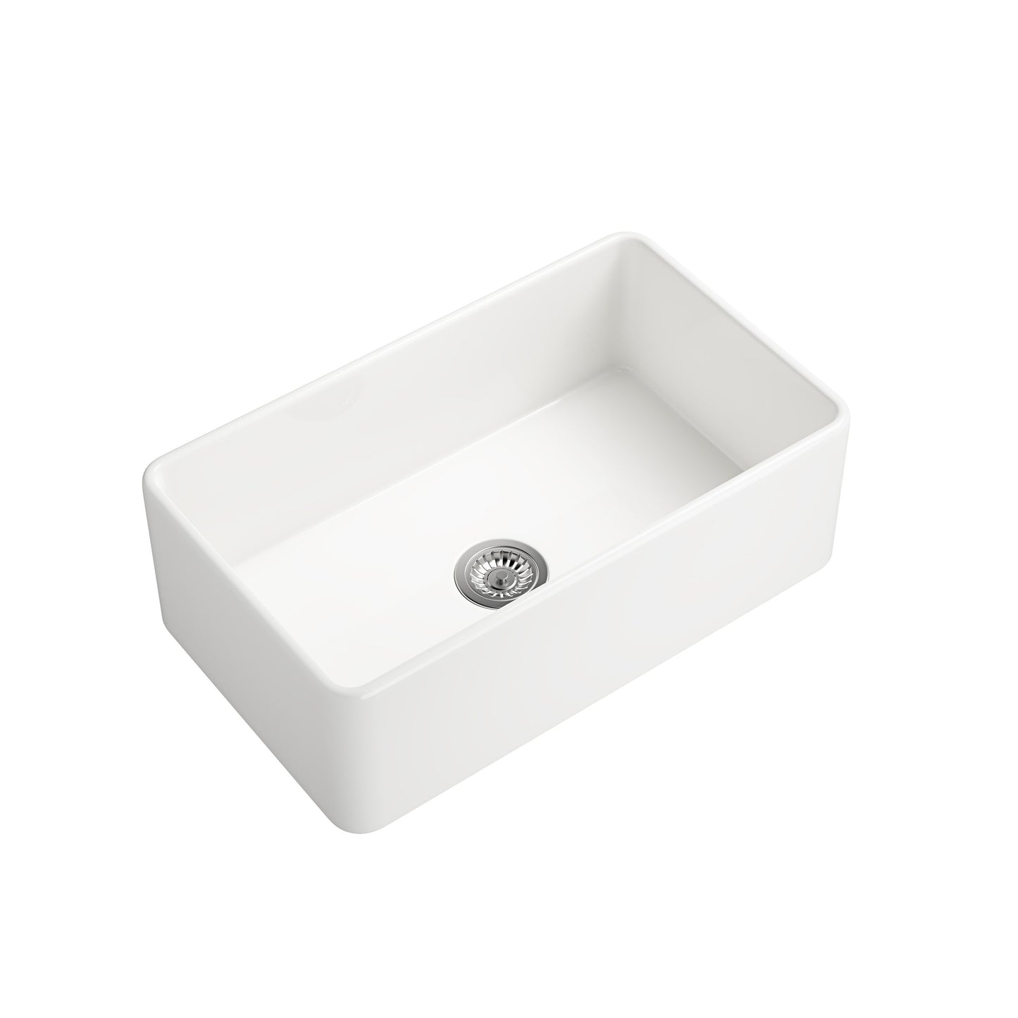 LOVMOR White Farmhouse Sink Deep Apron Sink Undermount Farmhouse Kitchen Sink Single Farm Sink