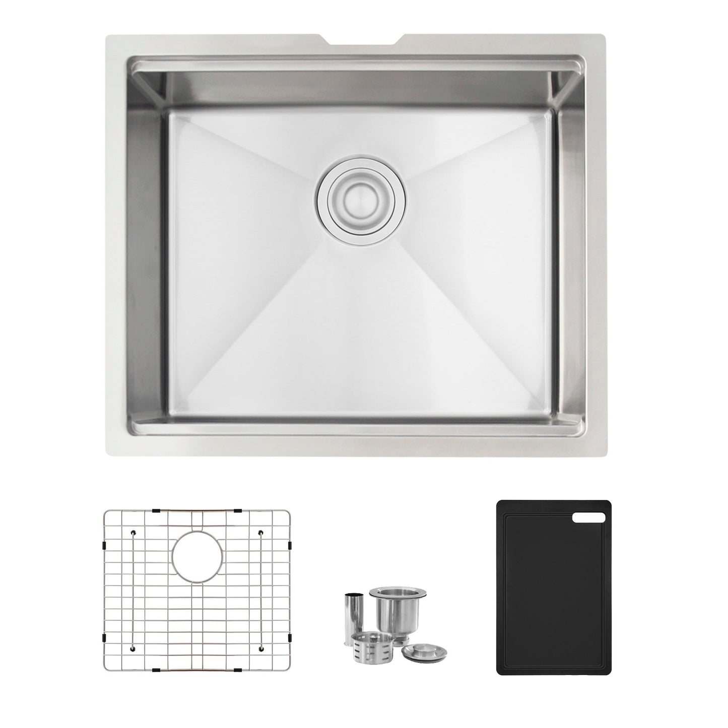 Stylish Versa Undermount 22-in x 19-in Stainless steel Single bowl 16 -Gauge Workstation Kitchen Sink