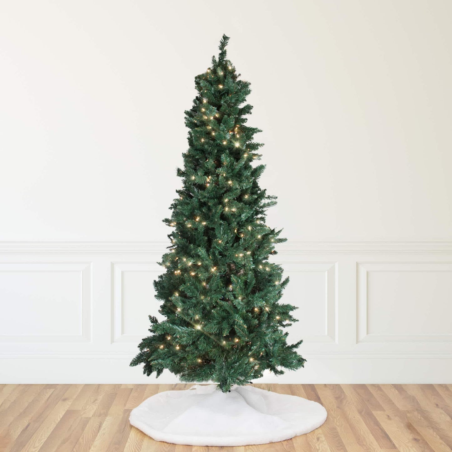 Northlight 9 feet Pre-lit Slim Pine Artificial Christmas Tree Clear Lights