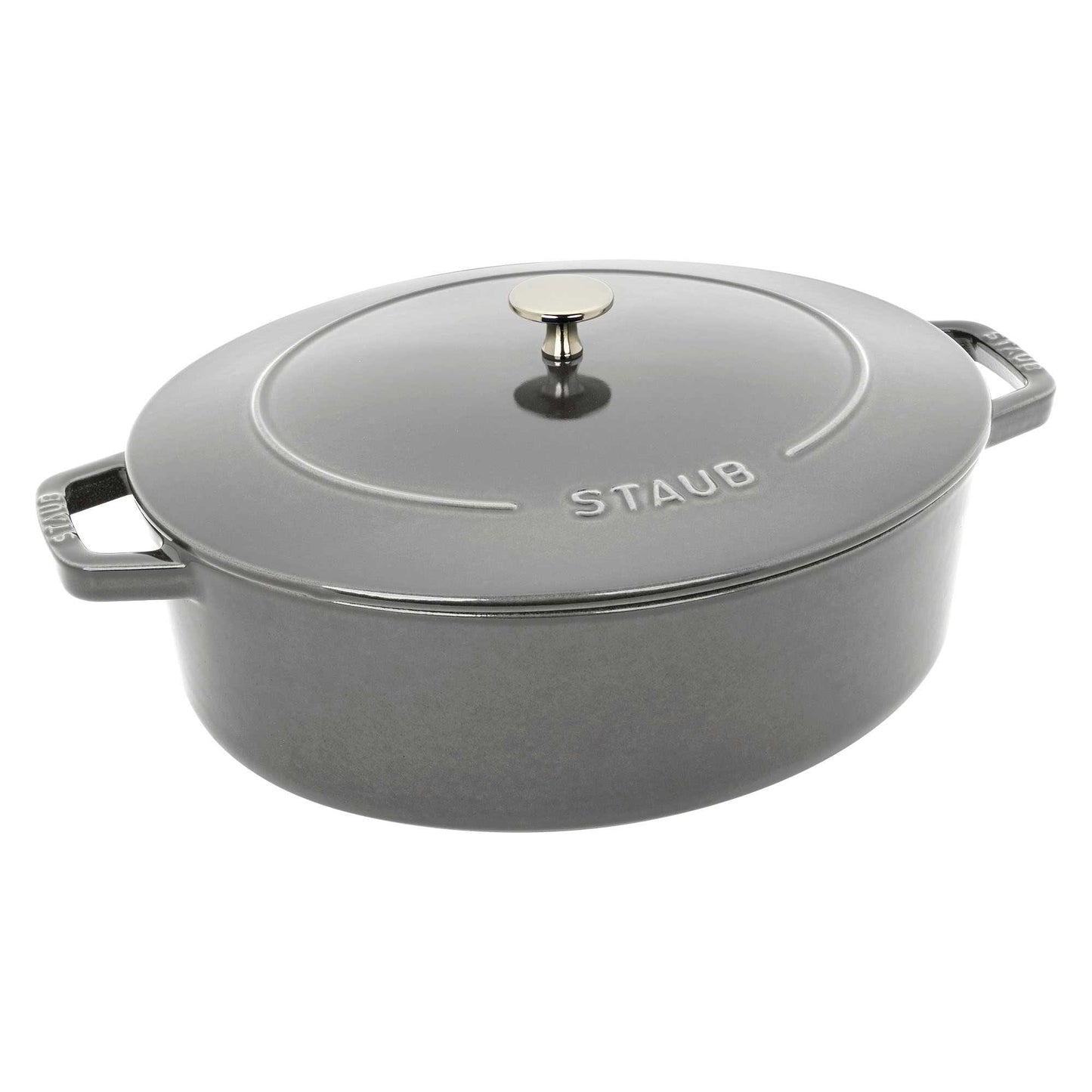 STAUB Cast Iron 6.25-qt Shallow Oval Dutch Oven