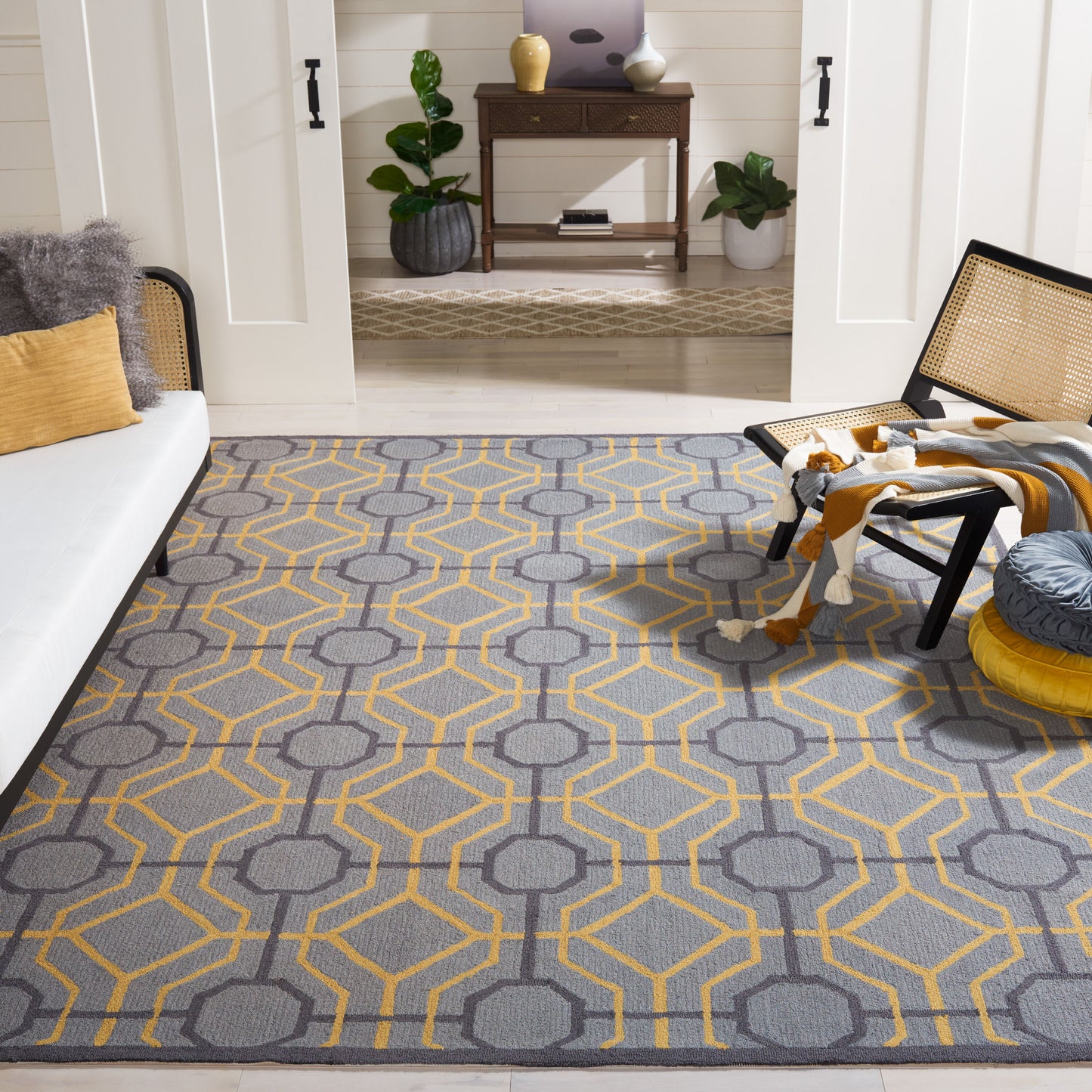 Safavieh Four Seasons 244F Grey Gold 8ft x 10ft Contemporary Rug