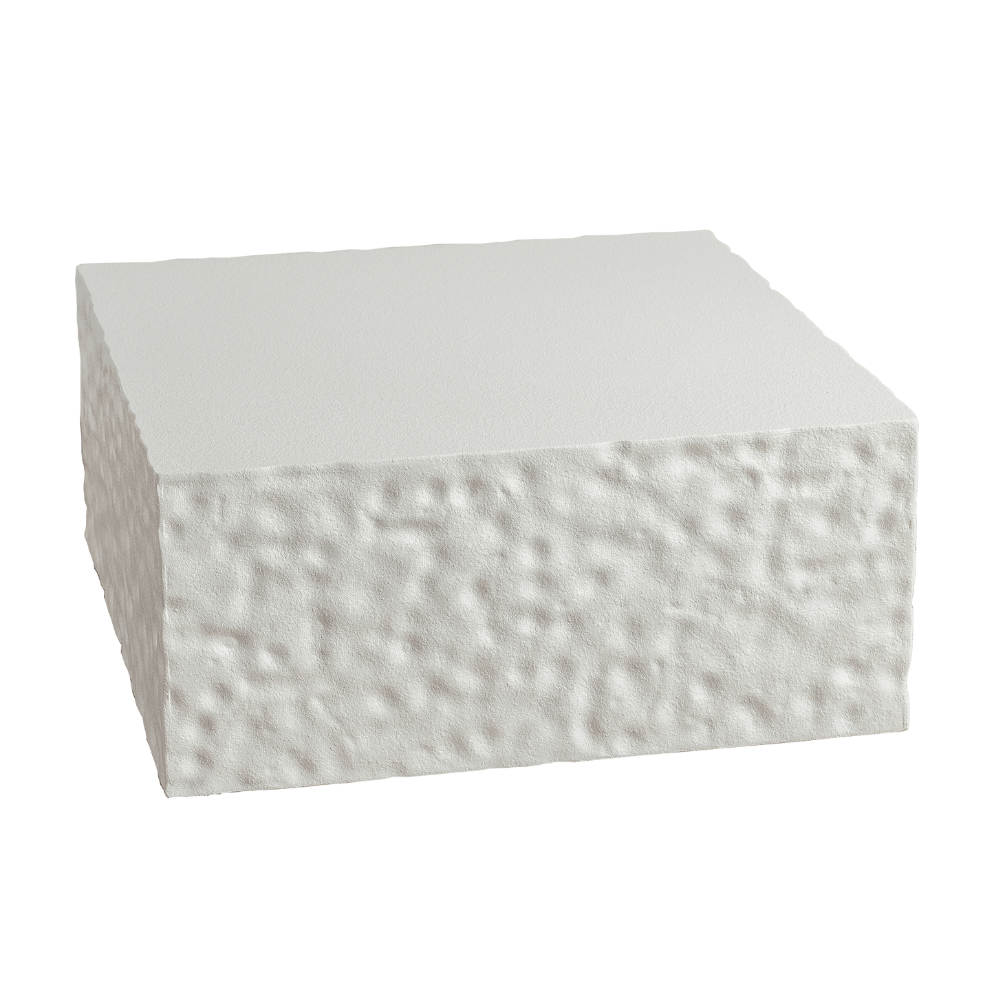 Vynxaria Square Coffee Table Irregular Cloud Shape White High Temperature Baking Varnish No Assembly Modern for Living Room Office Guest Room