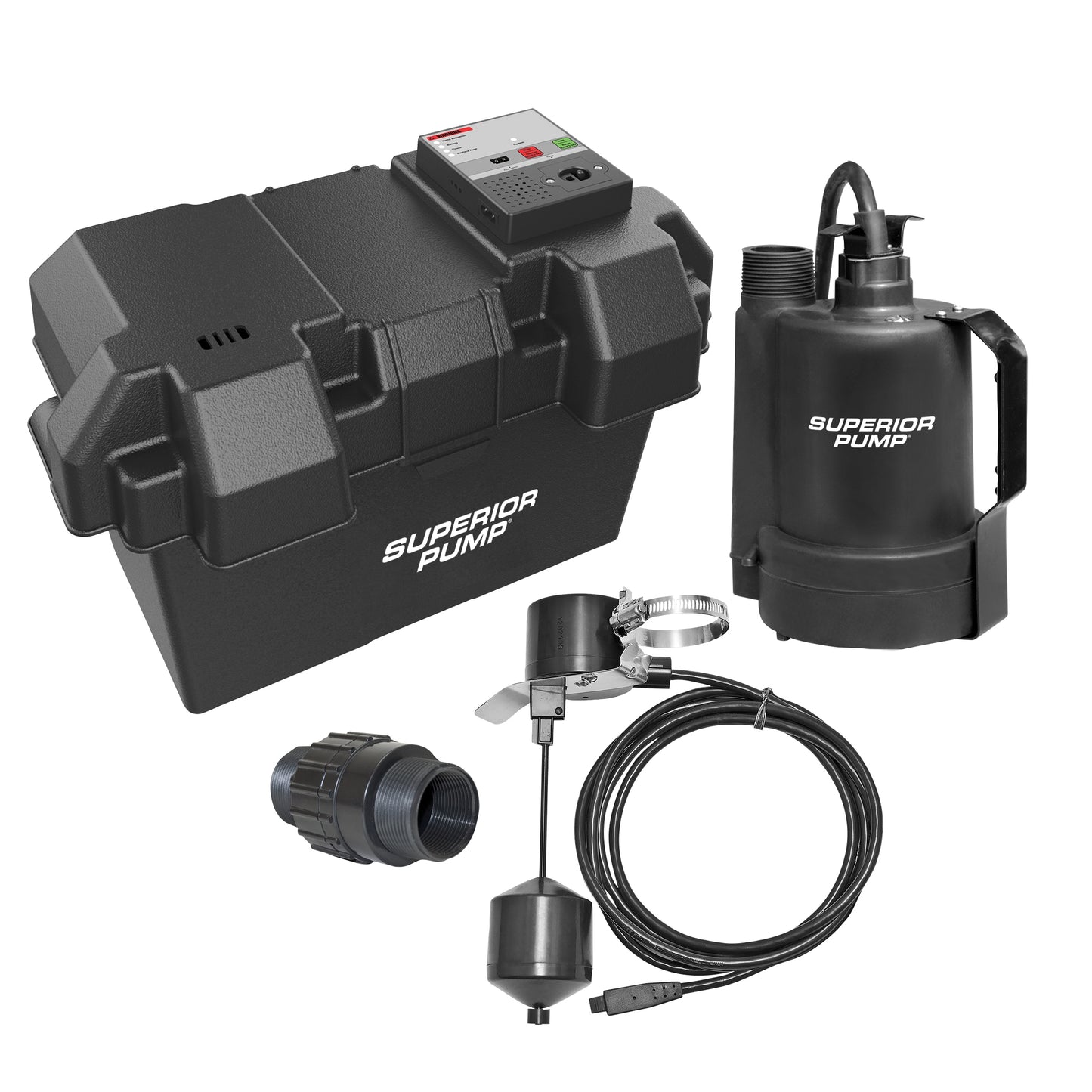 Superior Pump 1-1/2-HP 110 -Volt 23-Gallon Thermoplastic Battery-powered sump pump