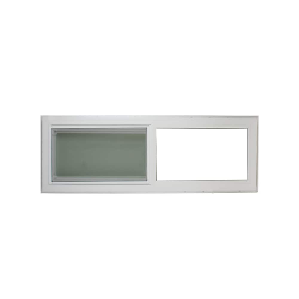 Heritage Double Pane Horizontal Slider Window 48-in x 16-in White Vinyl TEMPERED Windows Argon Gas Low-E Glass DP 30 Florida Approved