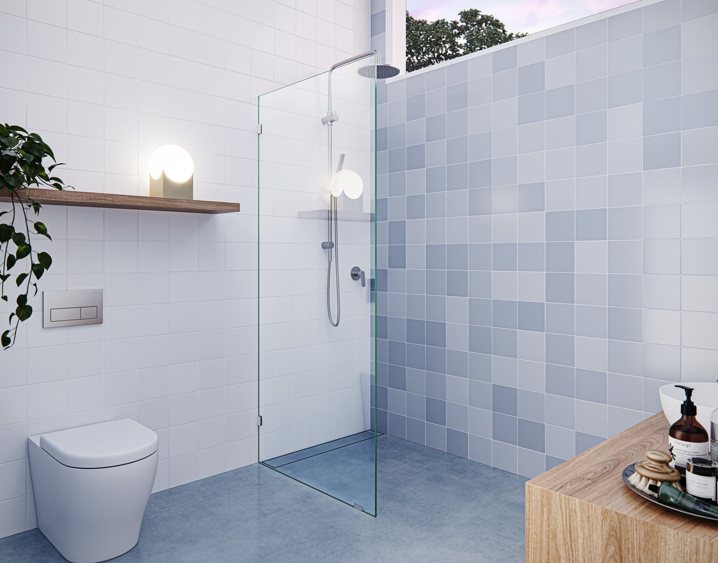 Glass Warehouse Brushed Nickel 31-in W x 78.0-in H Frameless Clear Glass Fixed Shower door