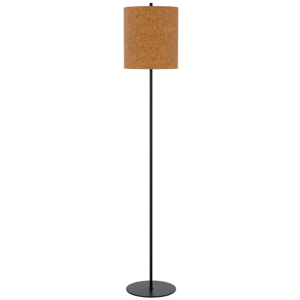 Benzara Floor Lamps 62.5-in Brown Standard Floor Lamp with Fabric Shade