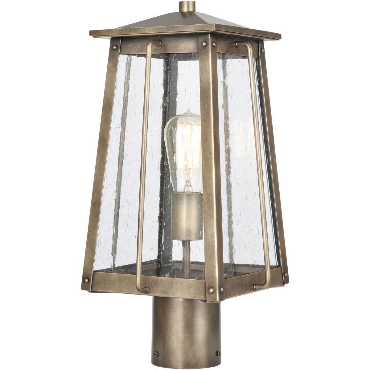 Atlas Lighting and Home OL11396-BS Kirkdale 2 Light 17 inch Vintage Brass Outdoor Post Light