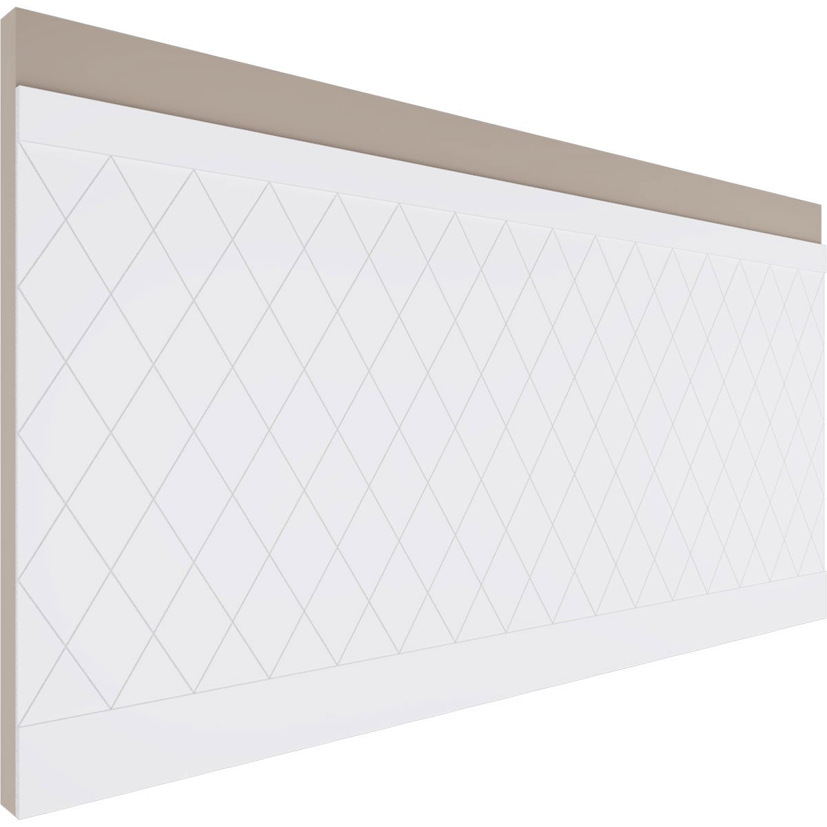 Ekena Millwork 44-in x 94-1/2-in Smooth White PVC Wainscoting Diamond
