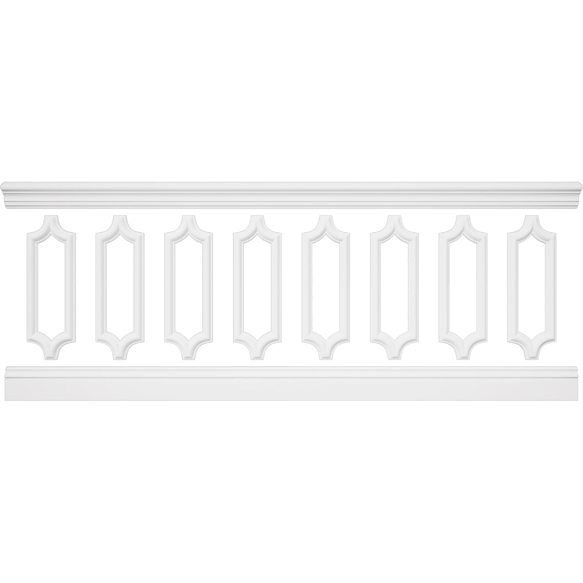 Ekena Millwork Smooth Off-white Polyurethane Wainscoting 10 -Pack