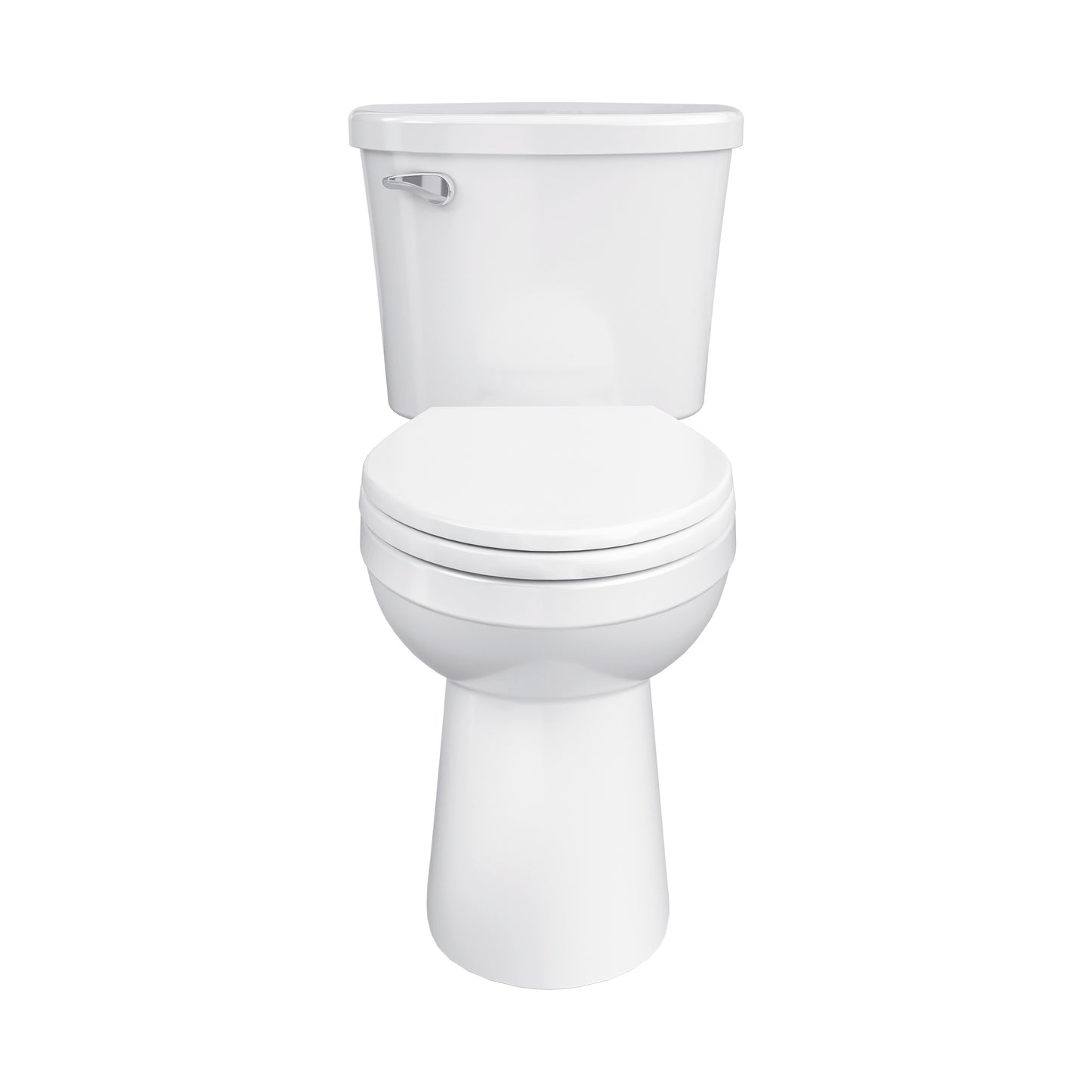 Gerber Maxwell Crest White Elongated Chair height 12-in Rough-In WaterSense 1.28 GPF Soft Close 2-piece Toilet