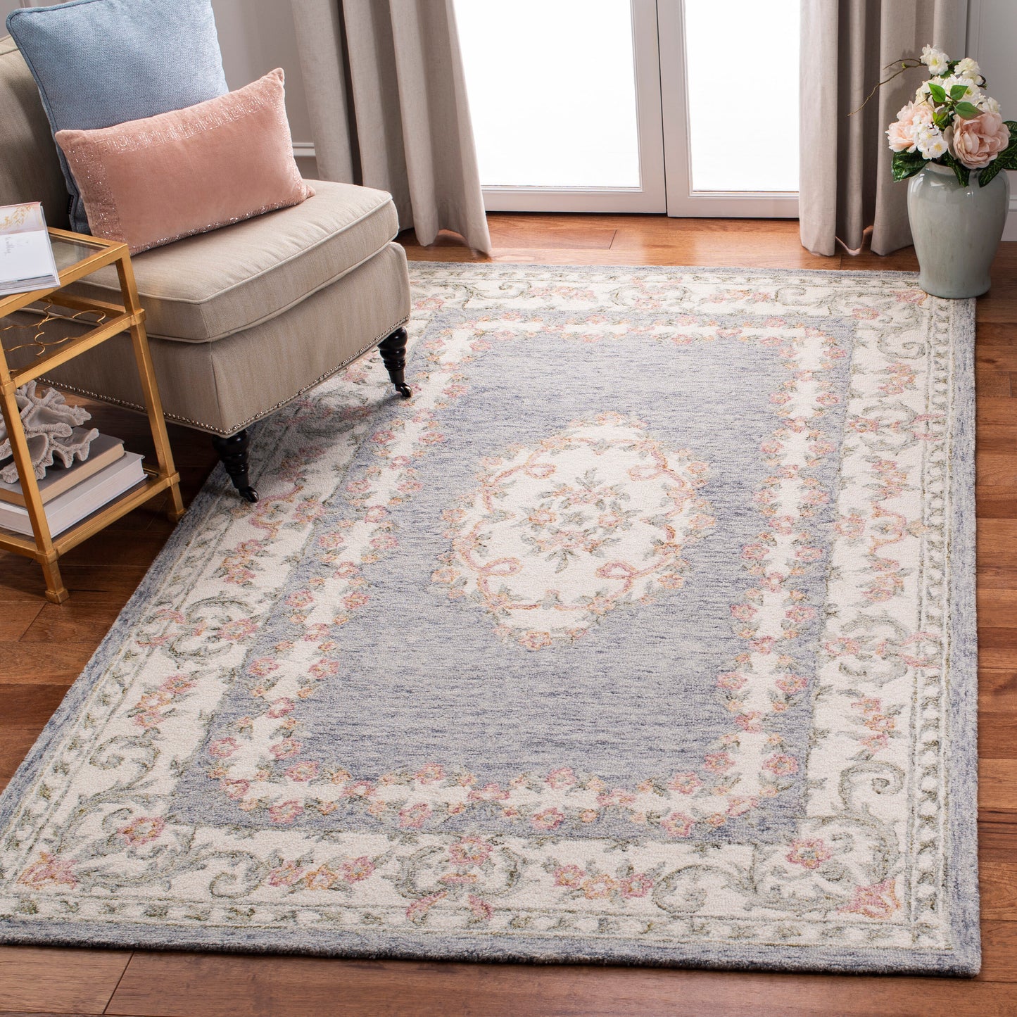Safavieh Micro-Loop 903 Gray/Ivory Traditional 5ft x 8ft Medium Rectangle Rug