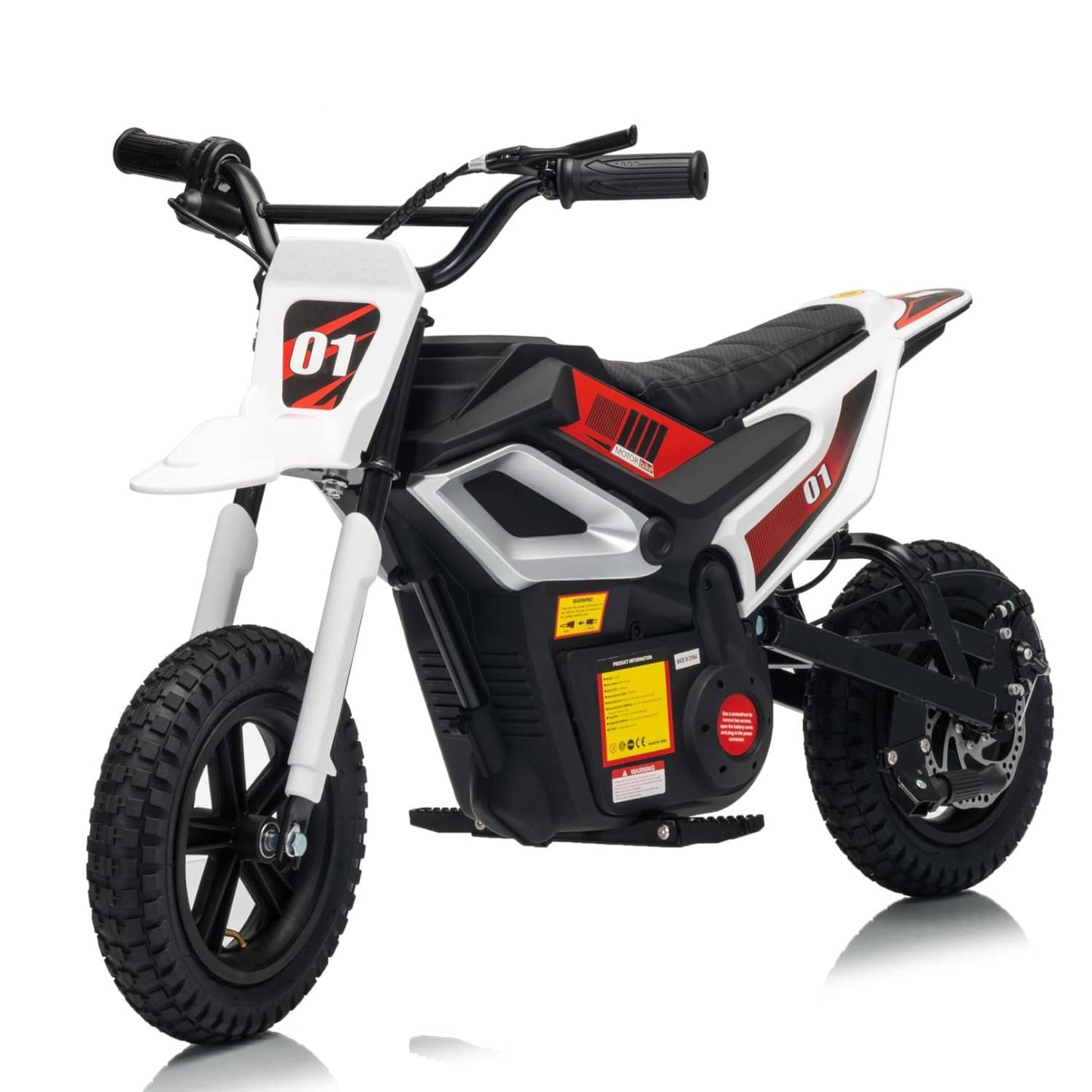 Garvee 24V Kids Dirt Bike/ Ride On Off Road Motorcycle with Rear Wheel Suspension/ Twist Grip Throttle/ 350W Motor/ 13.67MPH/ Electric transport with anti slip tire traction