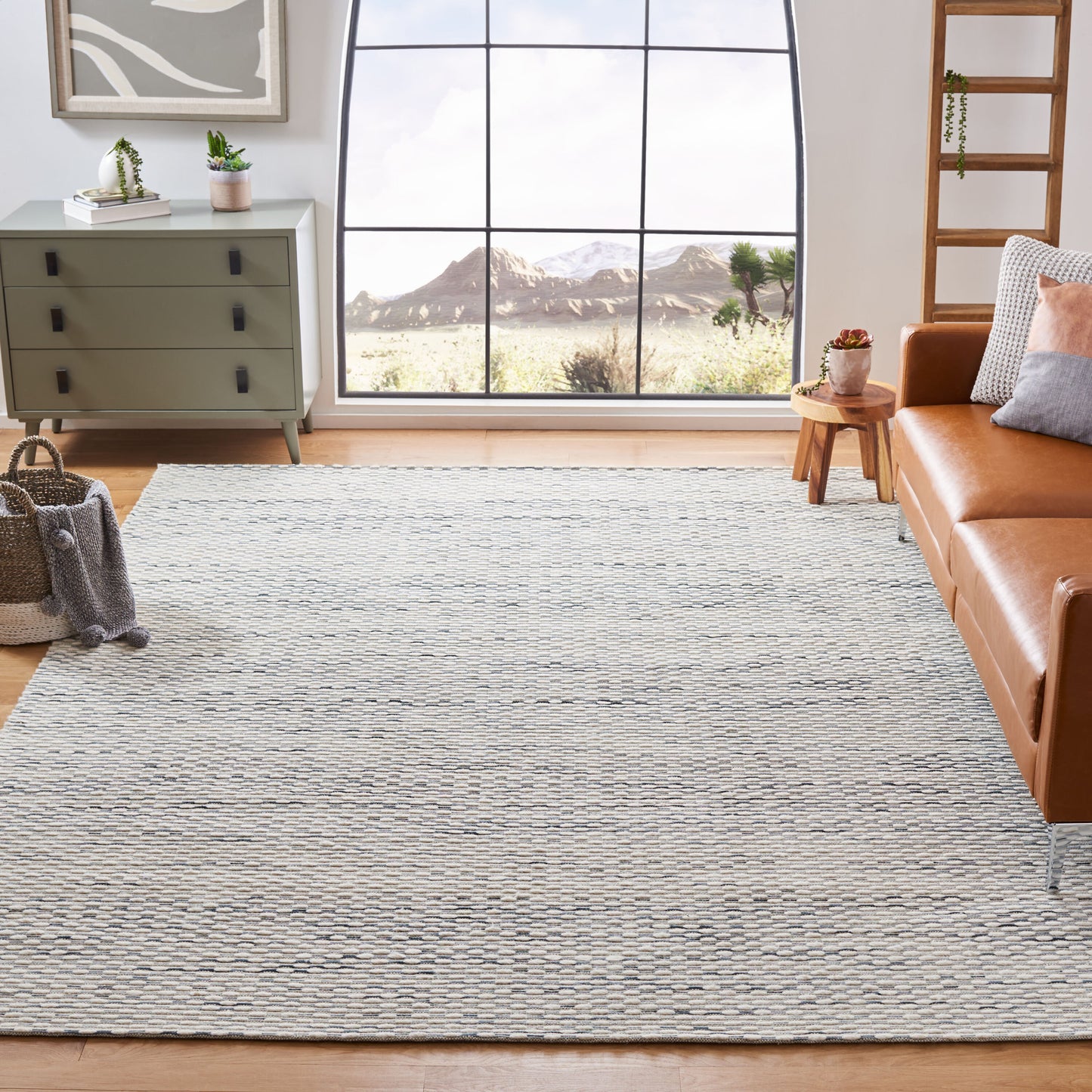 Safavieh Marbella 158 Beige/Blue Solid / Tonal 9ft x 12ft Large Rectangle Rug