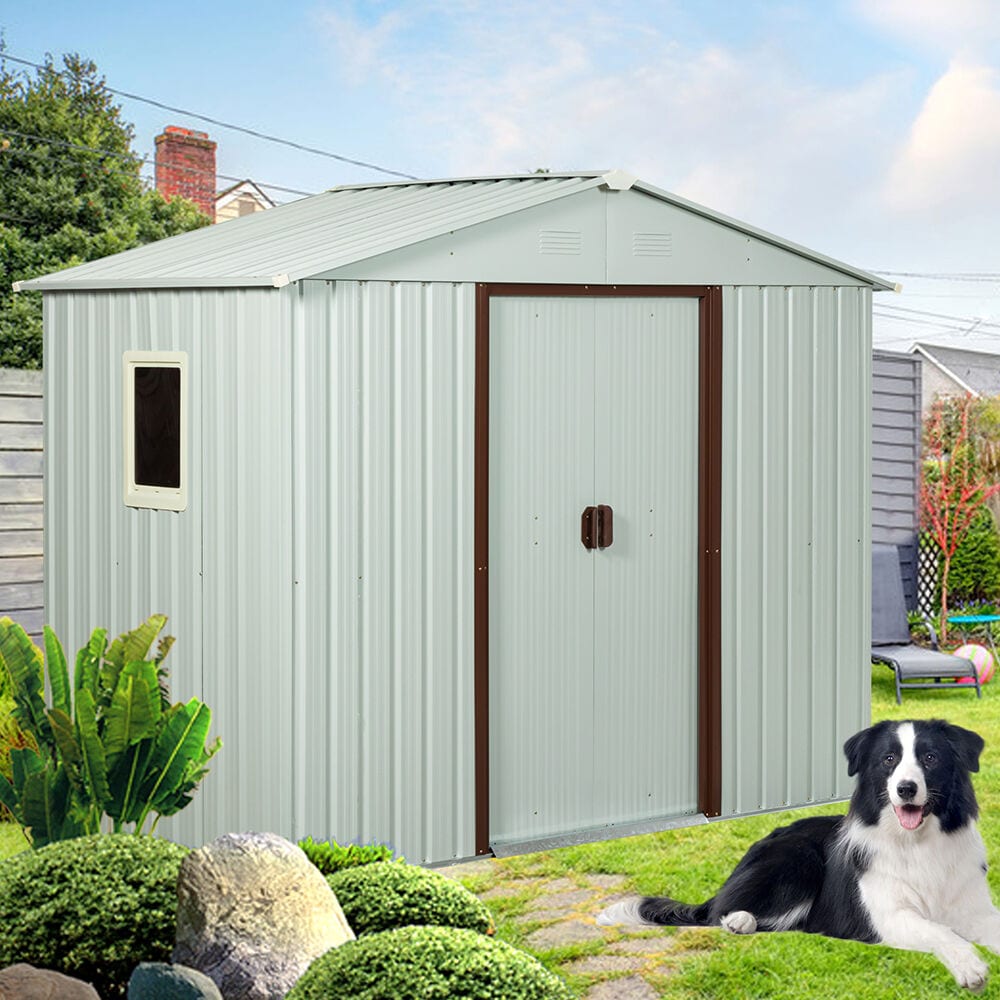 Blisstyle 7.74-ft x 4.29-ft PREMIUM Aluminum/Zinc/Silicon-coated steel Metal Storage Shed