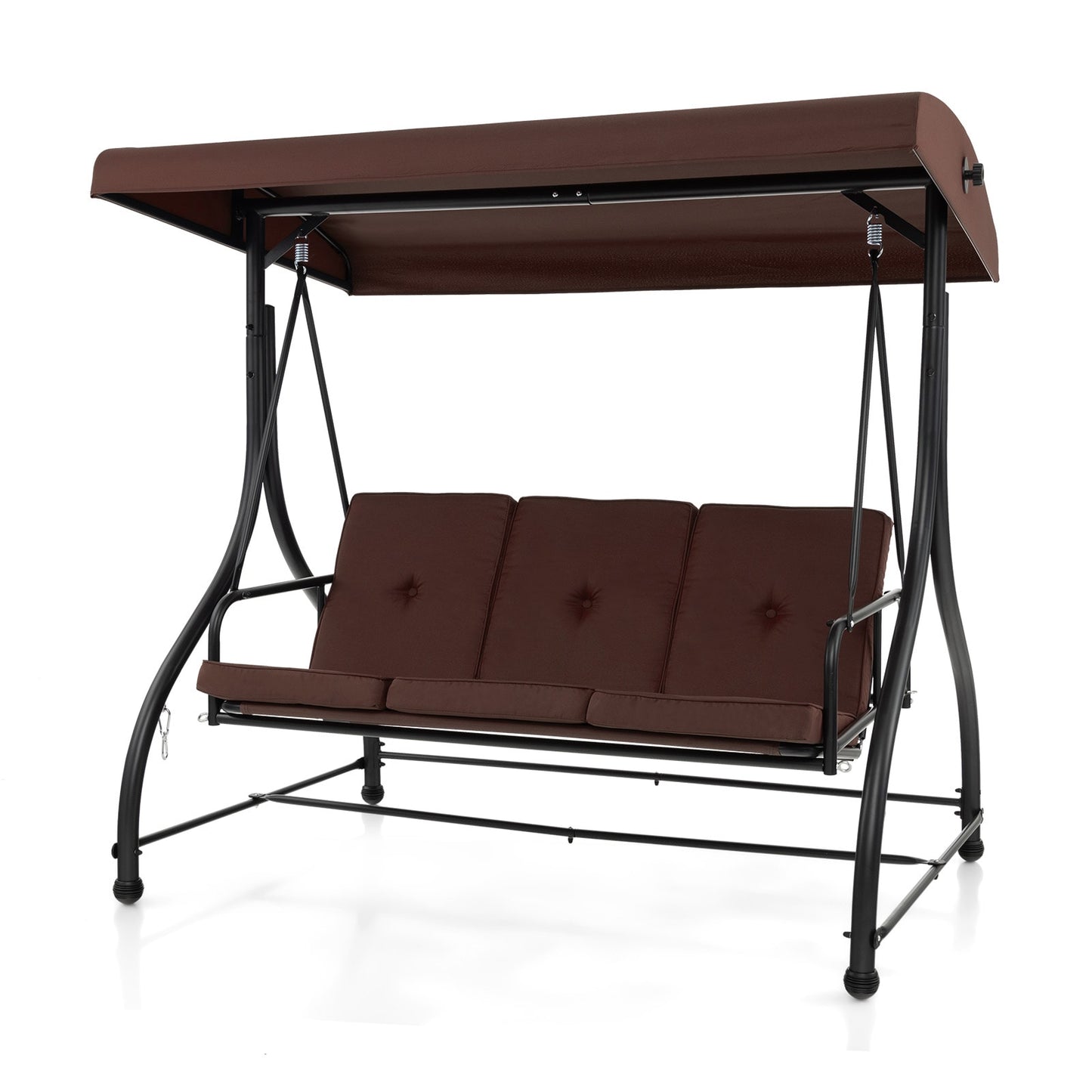 Iseryn 3 Seat Outdoor Porch Swing Coffee
