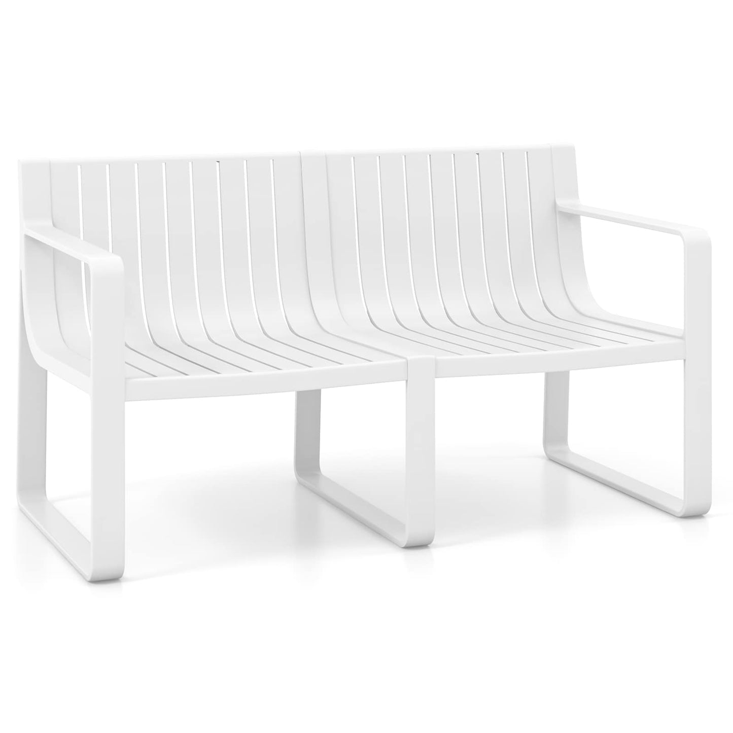 Iseryn Plastic 2-Person Bench White