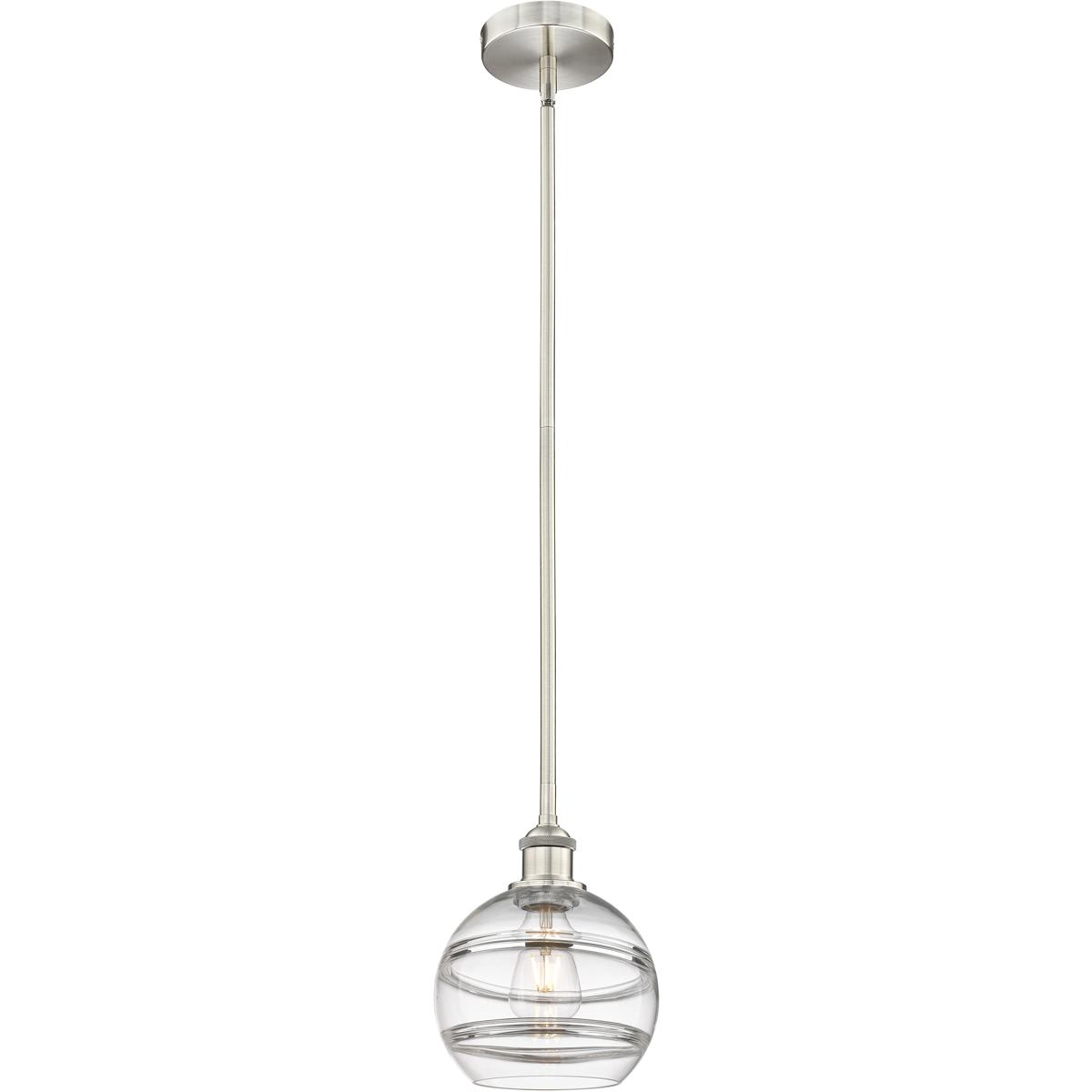 Innovations Lighting 616-1S-SN-G556-8CL Edison Rochester Mini Pendant Brushed Satin Nickel