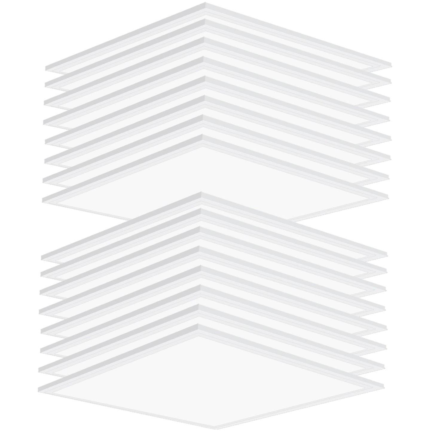 Bieuoram 16 Pack of 2ft x 2ft 5800 Lumens Integrated LED Panel Light 5000K White