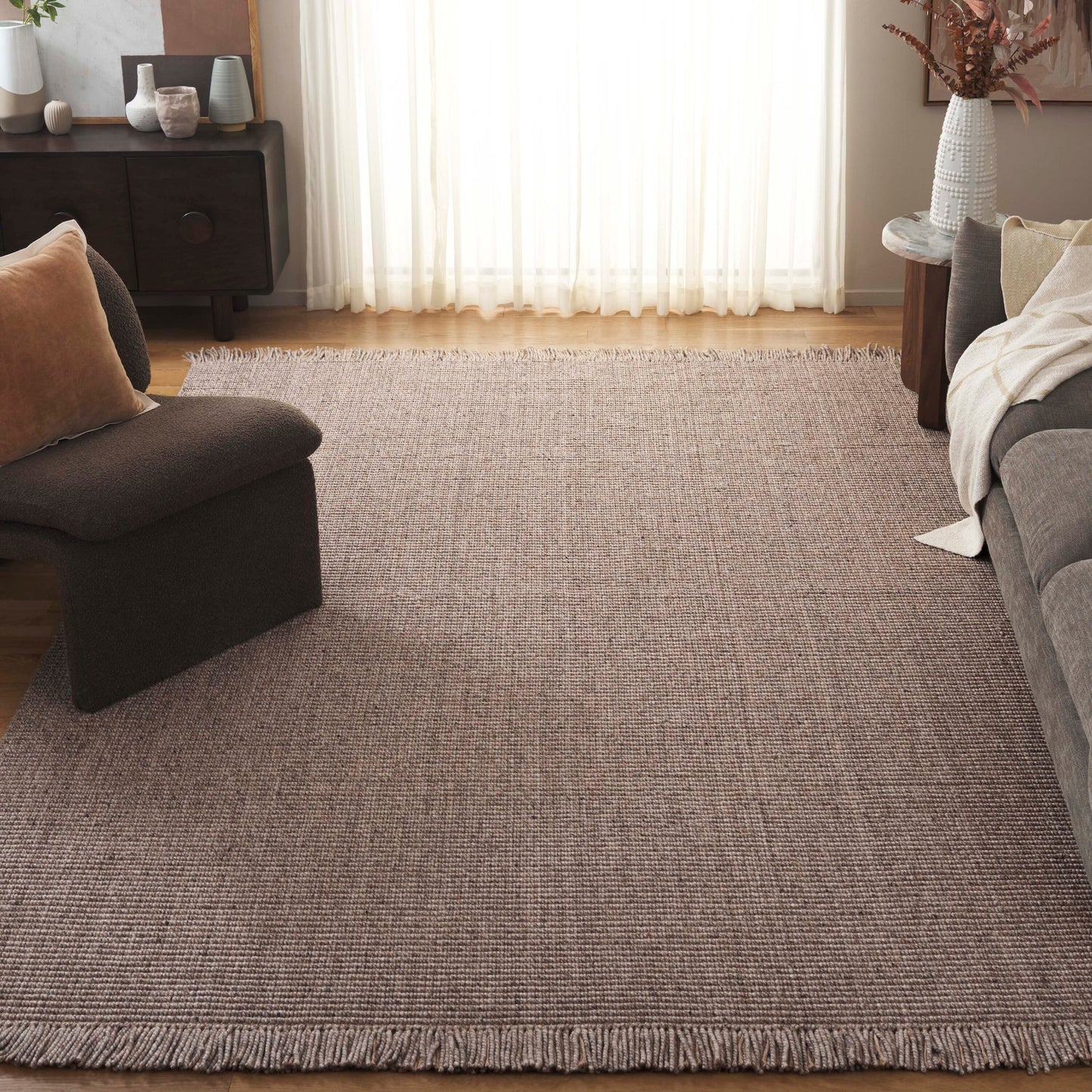 Safavieh Natural Fiber 842 Beige Solid / Tonal 6ft x 9ft Medium Rectangle Rug