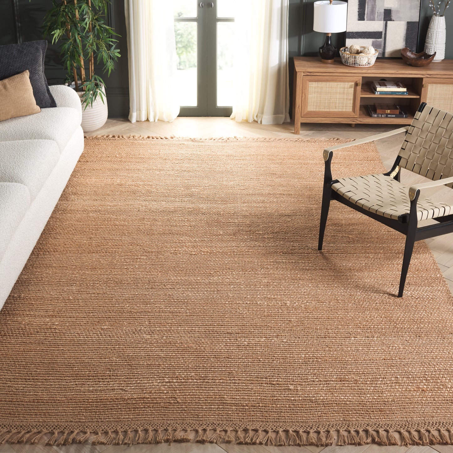 Safavieh Natural Fiber 357 Natural Solid / Tonal 8ft x 10ft Large Rectangle Rug