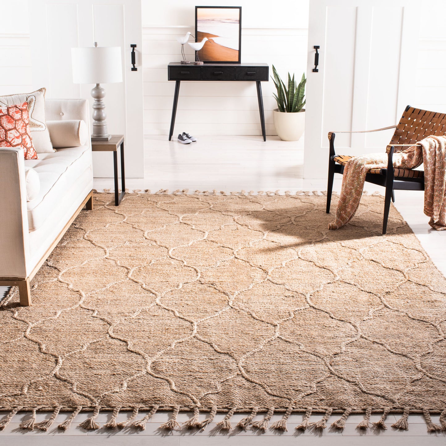 Safavieh Natural Fiber 106 Natural Bohemian 9ft x 12ft Large Rectangle Rug