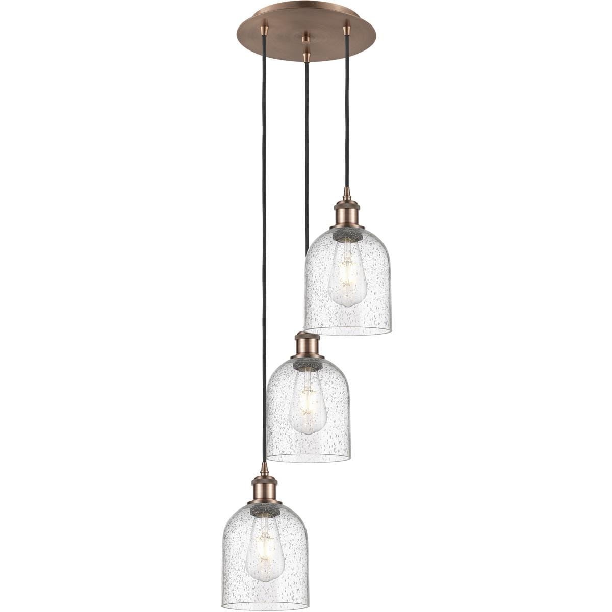 Innovations Lighting 113B-3P-AC-G558-6SDY Ballston Bella Pendant Antique Copper