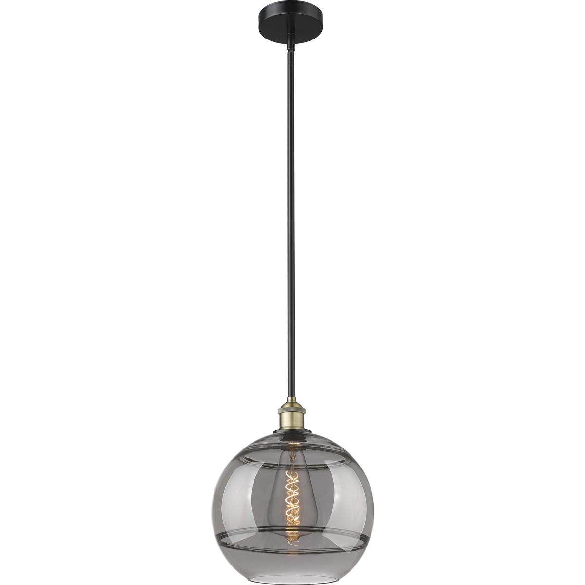 Innovations Lighting 616-1S-BAB-G556-12SM Edison Rochester Mini Pendant Black Antique Brass