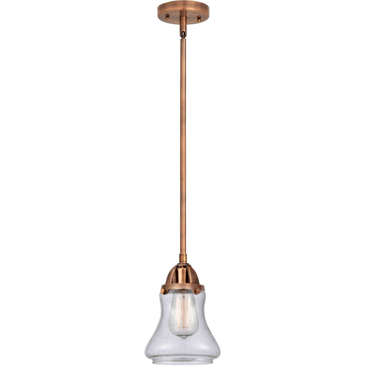 Innovations Lighting 288-1S-AC-G194 Nouveau 2 Bellmont Mini Pendant Antique Copper