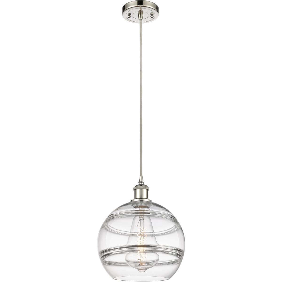 Innovations Lighting 516-1P-PN-G556-10CL Ballston Rochester Mini Pendant Polished Nickel